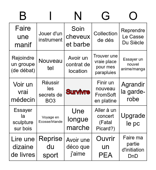 Bingo 2026 Bingo Card