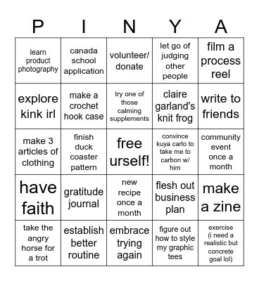 PINYA 2026 Bingo Card