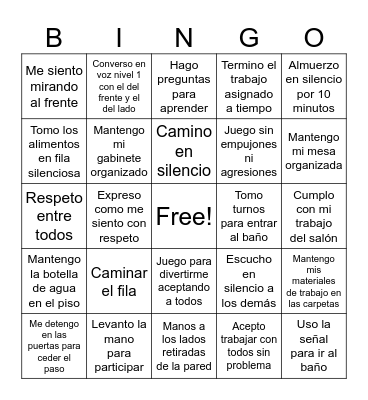 BINGOALS Bingo Card