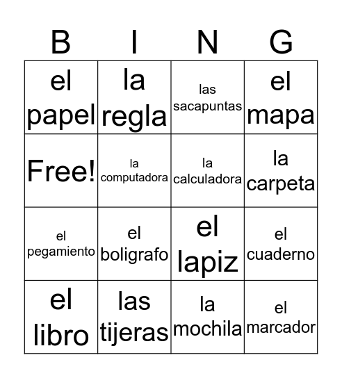 Bingo Card