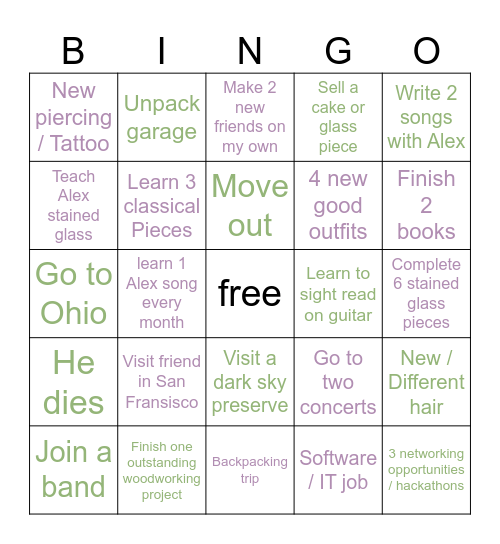 Mei's 2026 Bingo Card