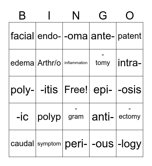 C1 Final Exam FlashCard Review Bingo Card