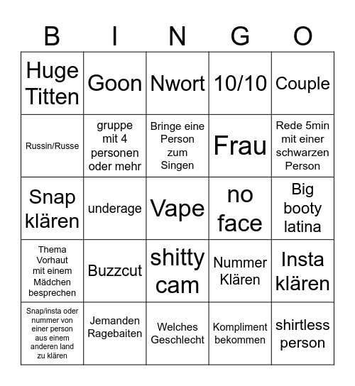 Om Om Bingo Card
