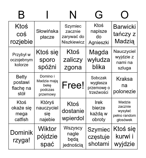 STUDNIÓWKA TL 2026 Bingo Card