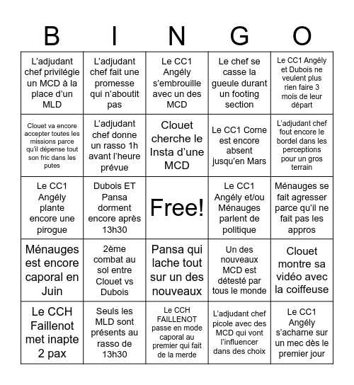 Section Trans Bingo Card