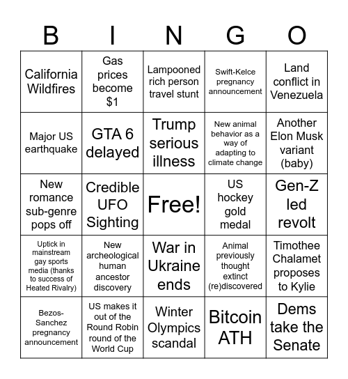2026 BINGO Card