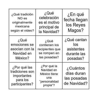 Bingo Card