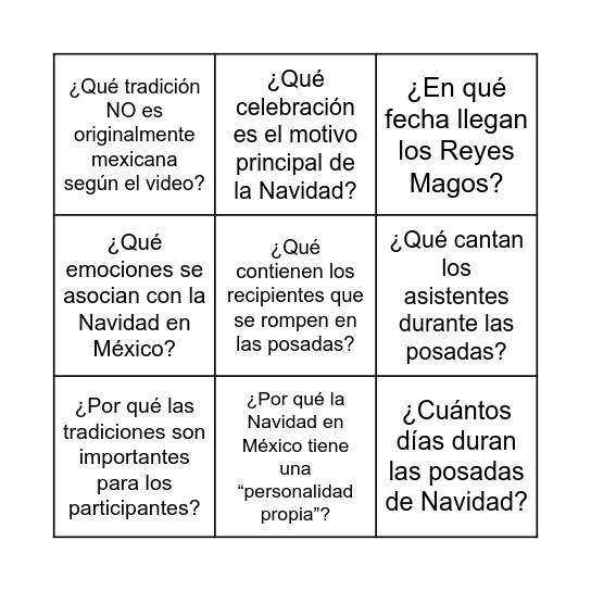 Bingo Card