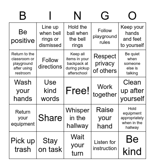 Howard Bingo Card