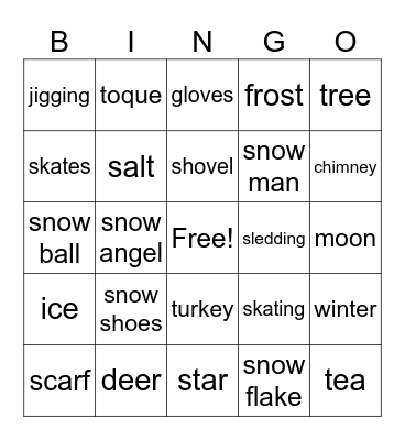 Winter bingo Card