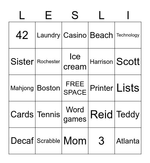 70th Birthday Bing Bingo Card