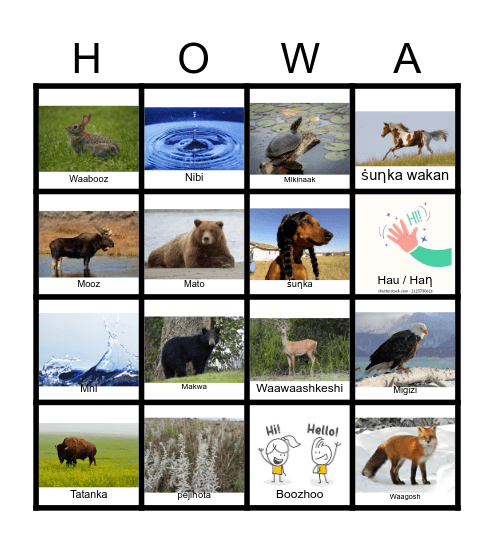 HOWA Bingo Card