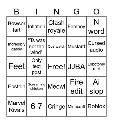 Reels Bingo Card