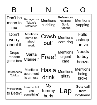 Fozzie Bingo Card