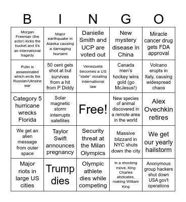 TEIN Bingo Card