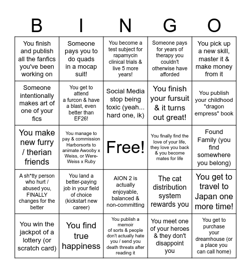2026 *SOMEHOW* Thriving Bingo Card