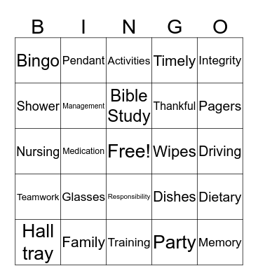 Broadmore Bingo Card