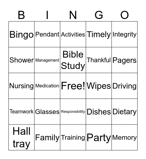 Broadmore Bingo Card