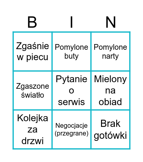 Klepki Bingo Card