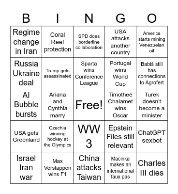 2026 Bingo Card