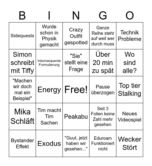 HöMa Bingo Card