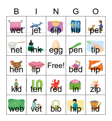Oxford Phonics World 2 Unit 3+4 Bingo Card