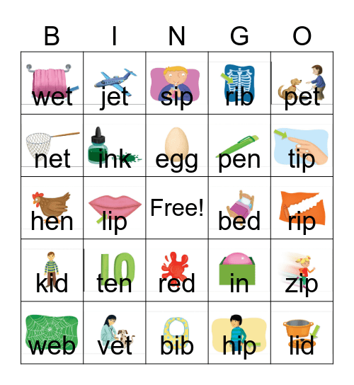 Oxford Phonics World 2 Unit 3+4 Bingo Card
