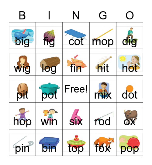 Oxford Phonics World 2 Unit 5+6 Bingo Card