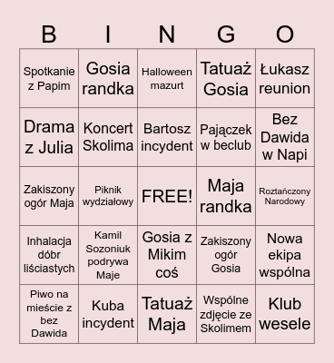 UNHINGED BINGO 2026 Bingo Card