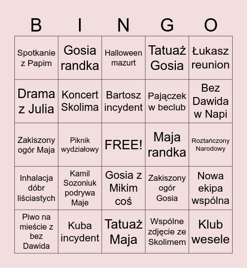 UNHINGED BINGO 2026 Bingo Card