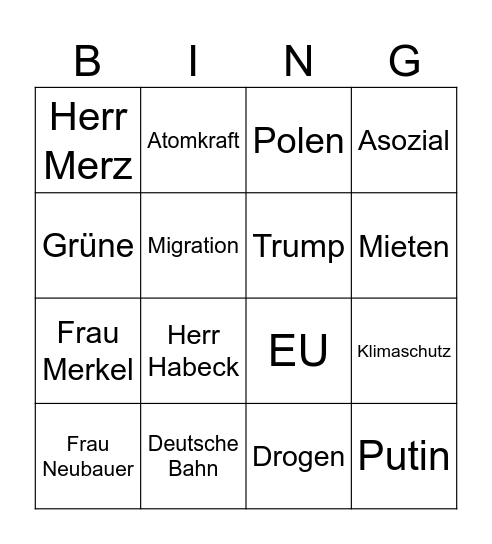 Bingo Card