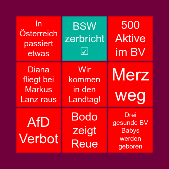 Maitai Bingo 2026 Bingo Card