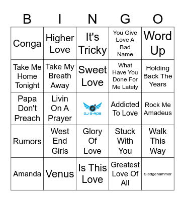 Songs Turned 40 In 26 Bingo Card