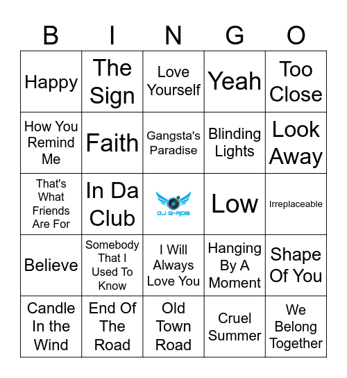 Billboard #1's 1985-2025 Bingo Card
