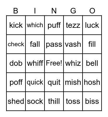 Review BINGO Card