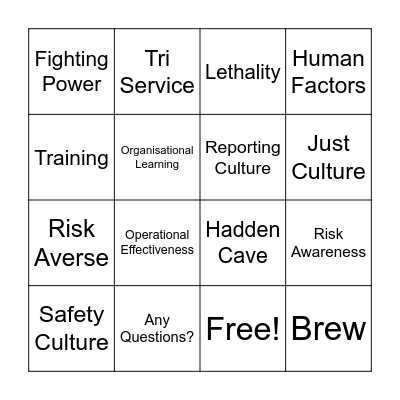 STF 25 BINGO Card