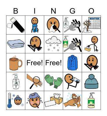Winter Hygiene Bingo Card