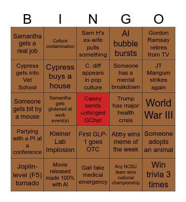 Theriot Lab 2026 Bingo Card