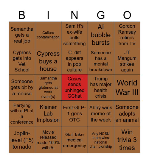 Theriot Lab 2026 Bingo Card