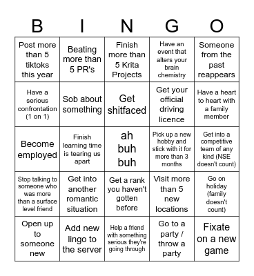 Adam 2026 Bingo Card Bingo Card