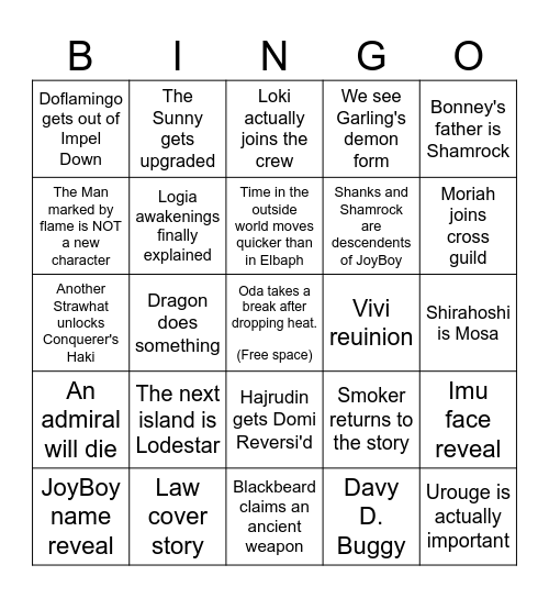 OP 2026 Bingo Card