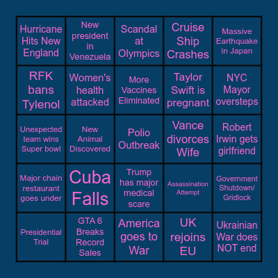 2026 BINGO Card