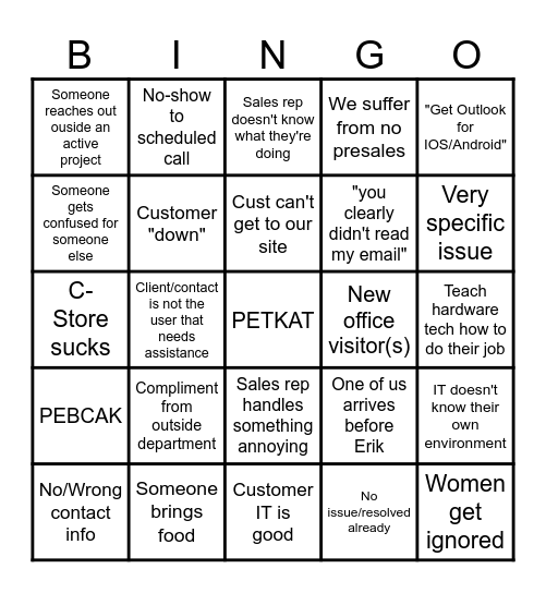 Get it Bingmas! Bingo Card