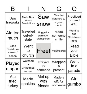 After-Break Bingo Card