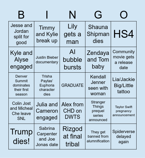 2026 Bingo Card