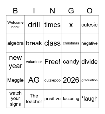 Mr.S AFS Bingo Card