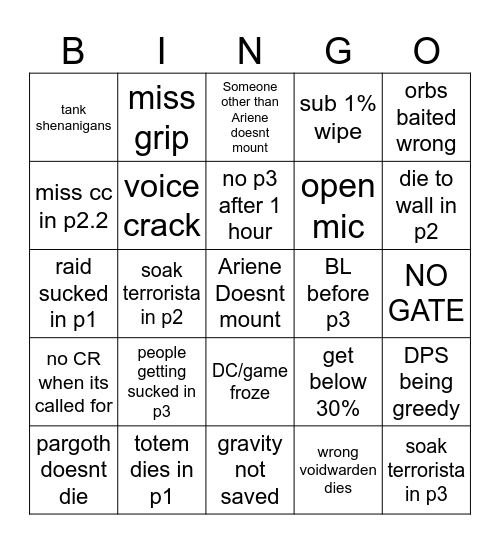 DIMI DIMI DIMI Bingo Card