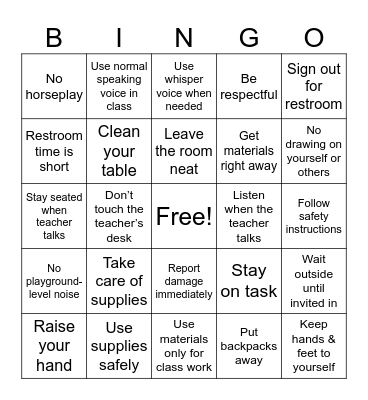 Art Rules!! Bingo Card
