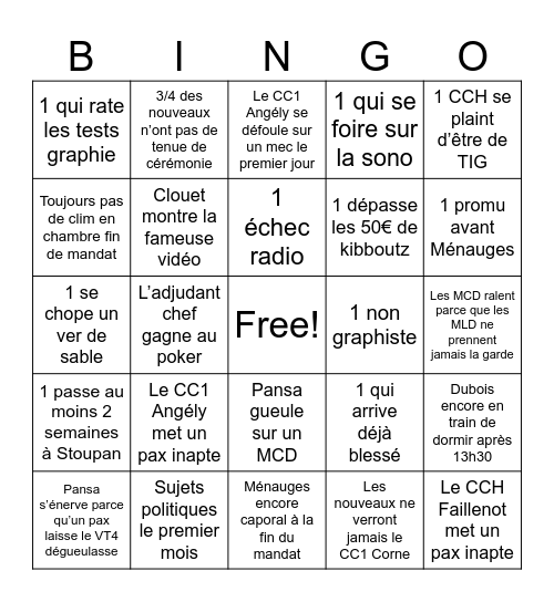 Nouveaux MCD Bingo Card