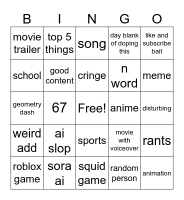 SHOTS BINGO!!!!! Bingo Card